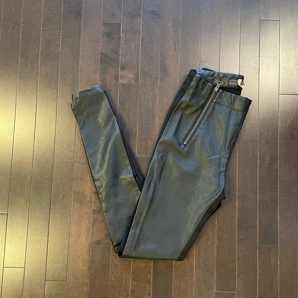 Faux leather leggings